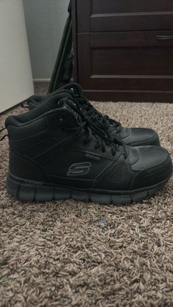 Skechers Black Mid-Top Work Boots