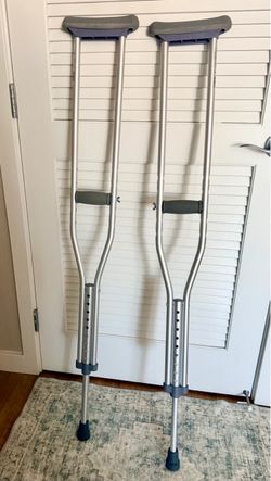 Adjustable Aluminum Underarm Crutches Pair