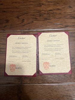 4 Cartier Signed Certificates 