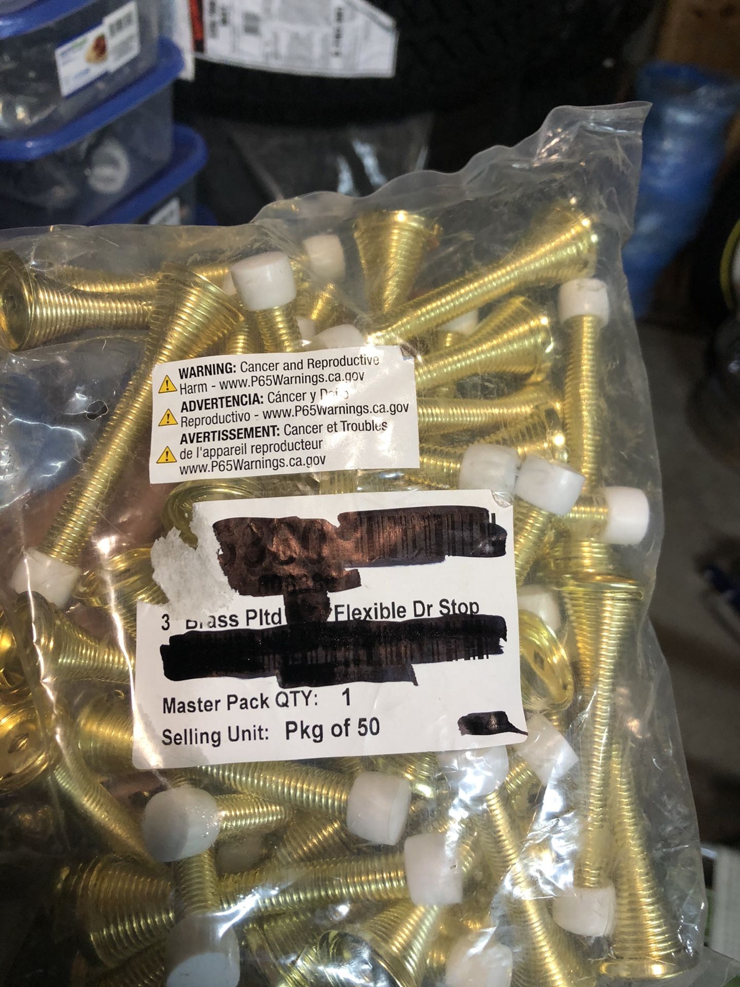 Brass plated door stops