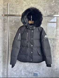 Moose Knuckles Black on Black Fur Hood Puffer