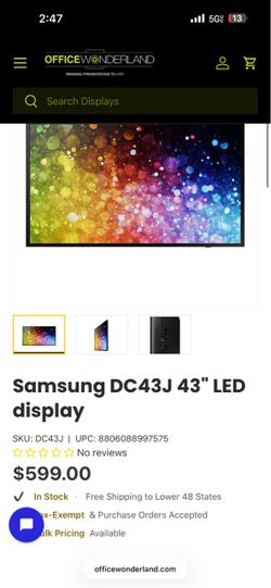 Samsung TV DC43J