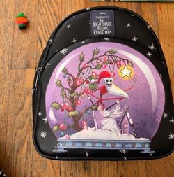 Disney loungefly nightmare before Christmas jack snowglobe mini backpack