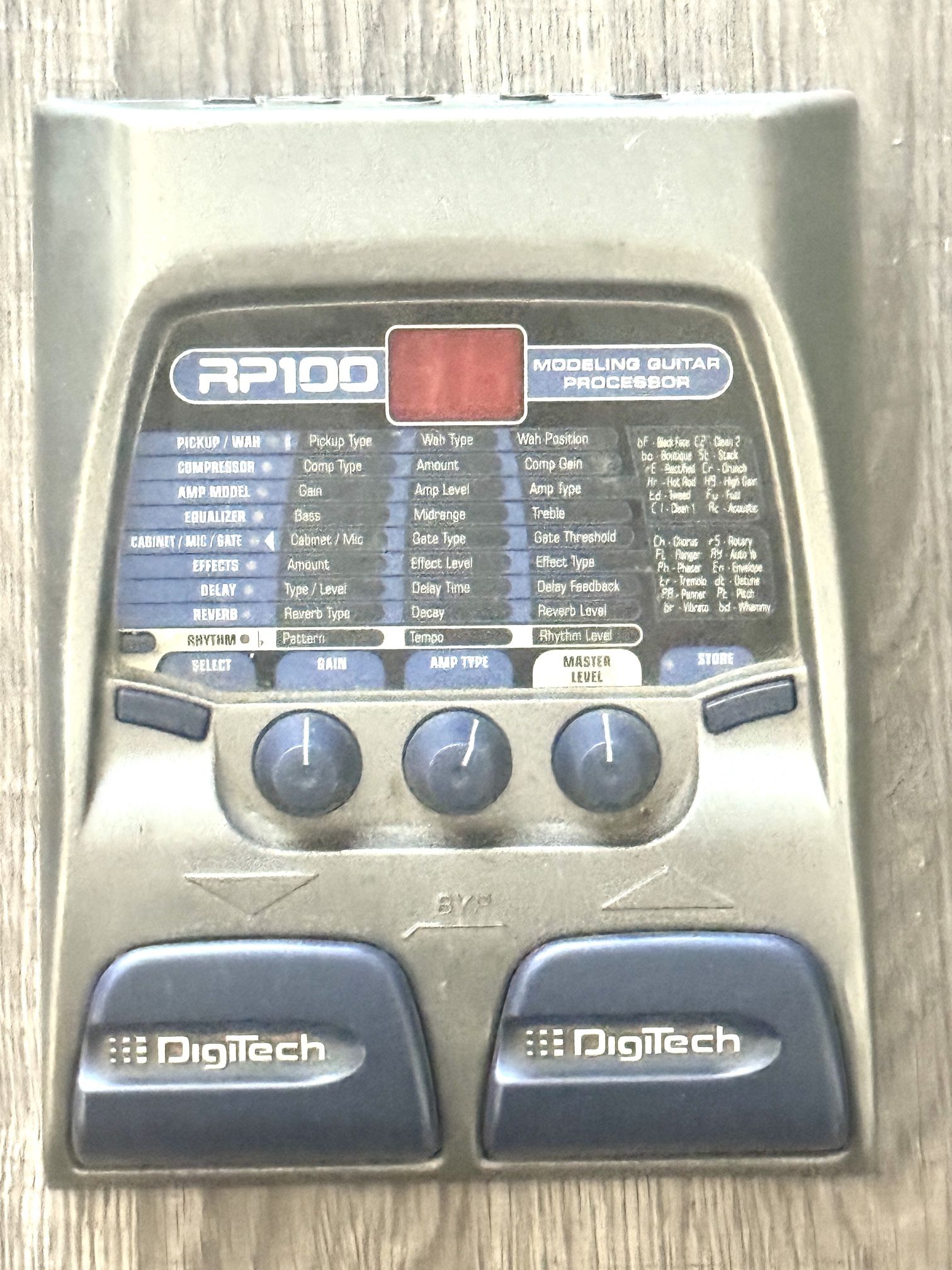 Digitech RP100 Modeling Guitar Processor