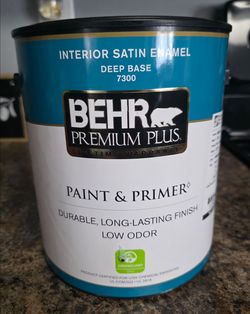 Poseidon Blue Behr Premium Plus Interior Satin Enamel Paint