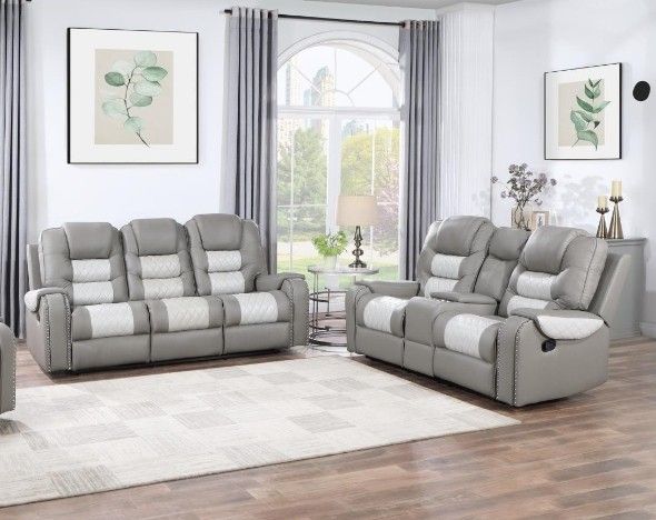 2 PC RECLINING SOFA AND LOVESEAT NEW IN BOX