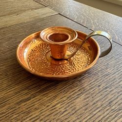 Vintage Coppercraft Guild Chamber Candle  Holder 