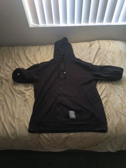 Look at Description Black Zip-Up Hoodie Size Large