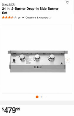 Shop NXR 24 in. 2-Burner Drop-In Side Burner Set