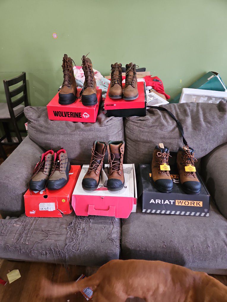 Brand New Work Boots With Tags And Boxes. 