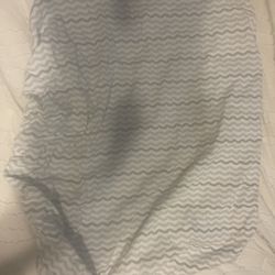 Gray Stripped Printed Fitted Pack And Play Sheet