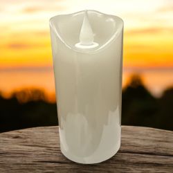 Who needs some have a bunch iZAN 1PCS Battery Operated Flameless LED Candle with Timer Outdoor Waterproof Flickering Decorative Light for Halloween Th