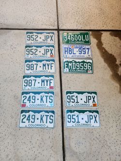Vintage Colorado License Plates