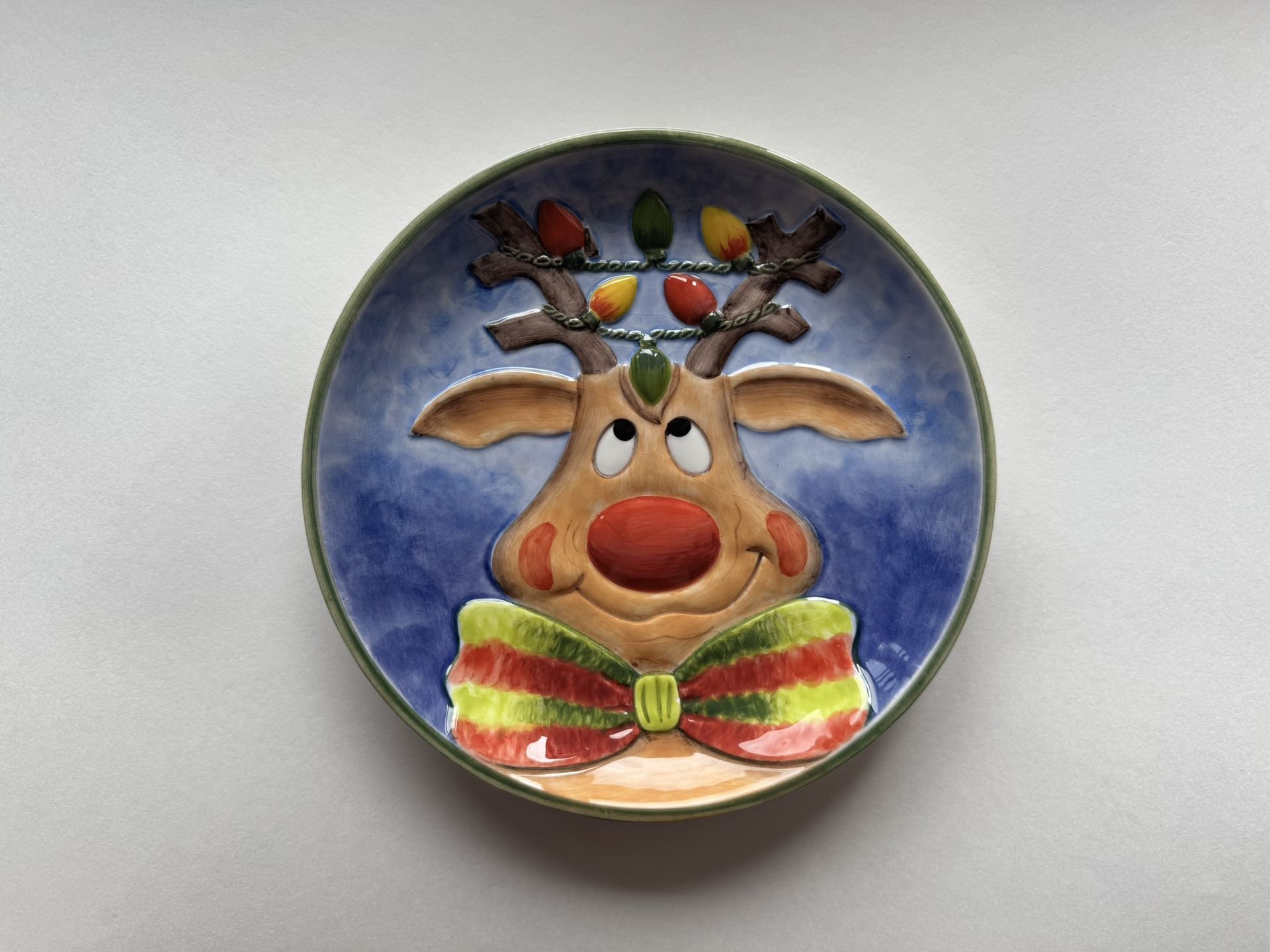 Vintage Reindeer Decorative Plate