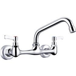 KZH Kitchen Faucet Chrome Commercial Sink Faucet with 8 Inch Swivel Spout 8" ...