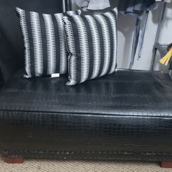 Large Ottoman Snake Print Pillows Not Included