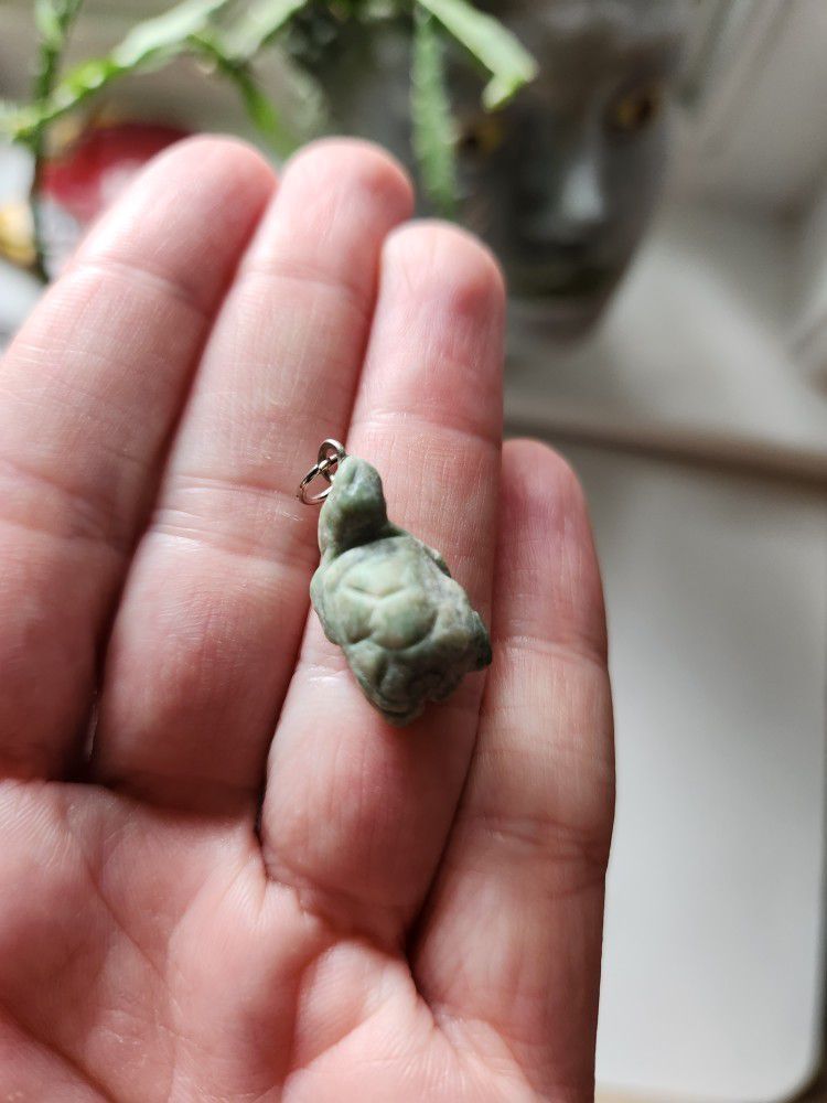 Soapstone Turtle Charm Pendant