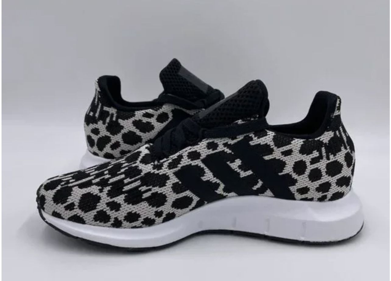 Adidas Swift Run Black White Leopard Womens Shoes (8)