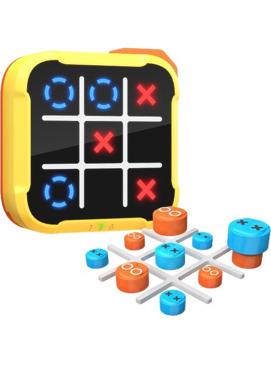 Brand New Tic Tac Toe Bolt Game 4-in-1 Handheld Portable Electronic Toy, Educational Board Games Puzzle for Kids and Adults, Perfect for Travel, Road