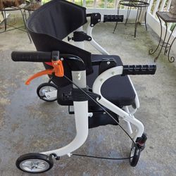 Nihhcune 4in1 All Terrain Upright Roller Walker Wheelchair Combo