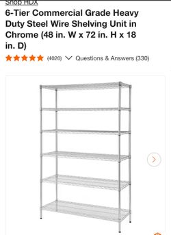 Commercial Heavy Duty Wire Shelving Units - Restaurant Storage Shelves
