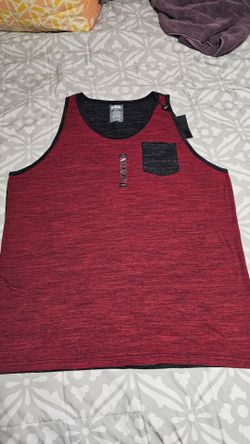 ​NWT CSG Champs Sports Gear Men's Ringer Tank Top 2XL Red Black