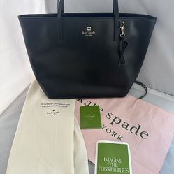 Kate Spade Black Leather Bag Handbag New