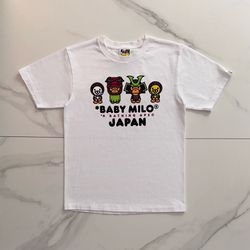 2023 BAPE Baby Milo Japan Tee White Size Small