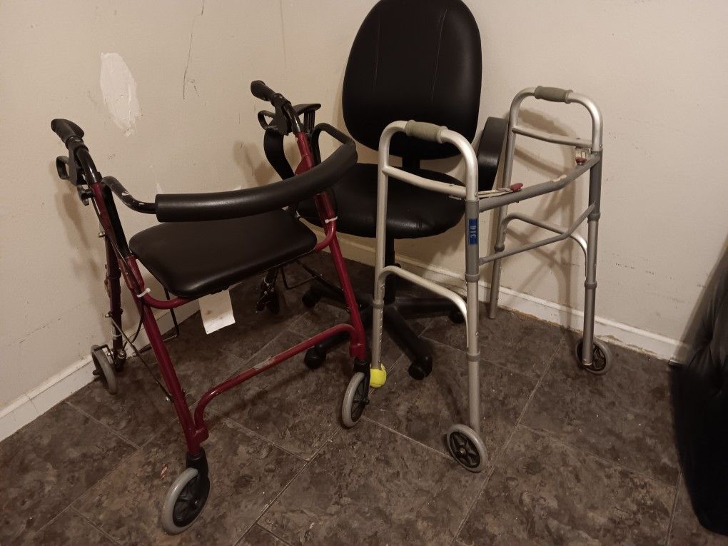 Black Office Chair Rollaider Walker AND WALKER