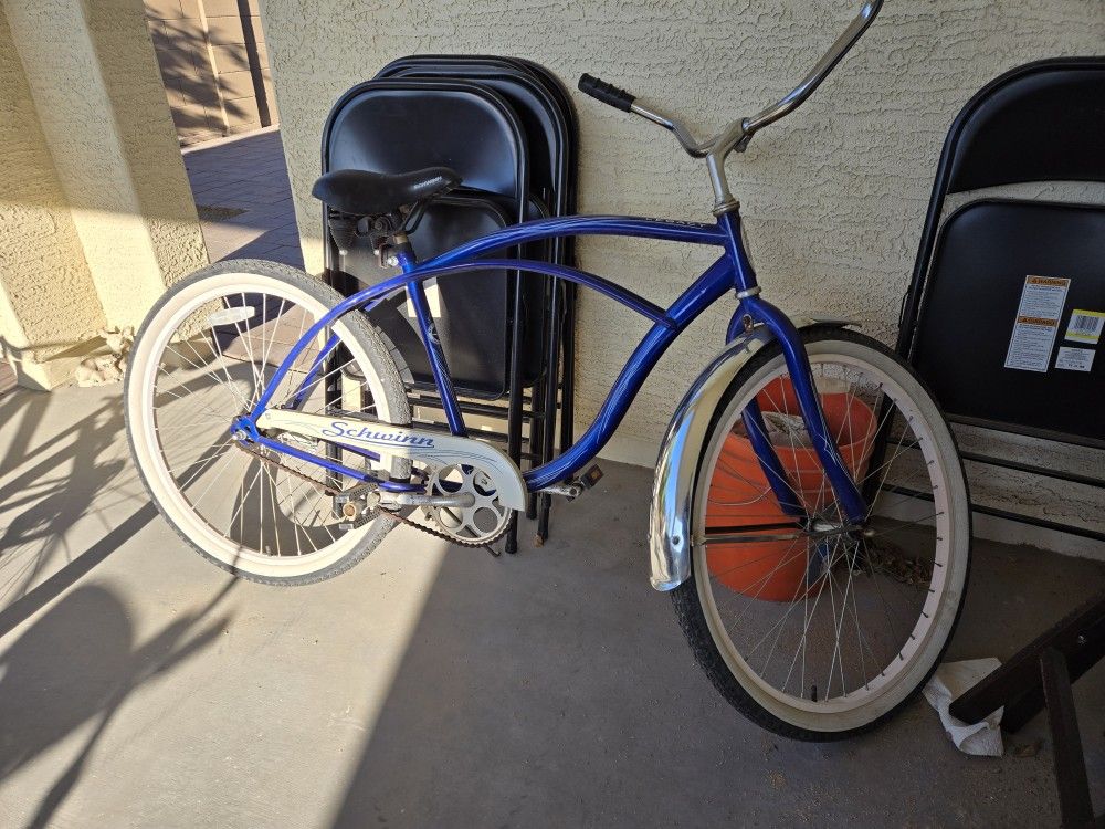 Man's beach cruiser., girls, 5 speed bike. Self propel lawnmower With Battery And brand new window, 