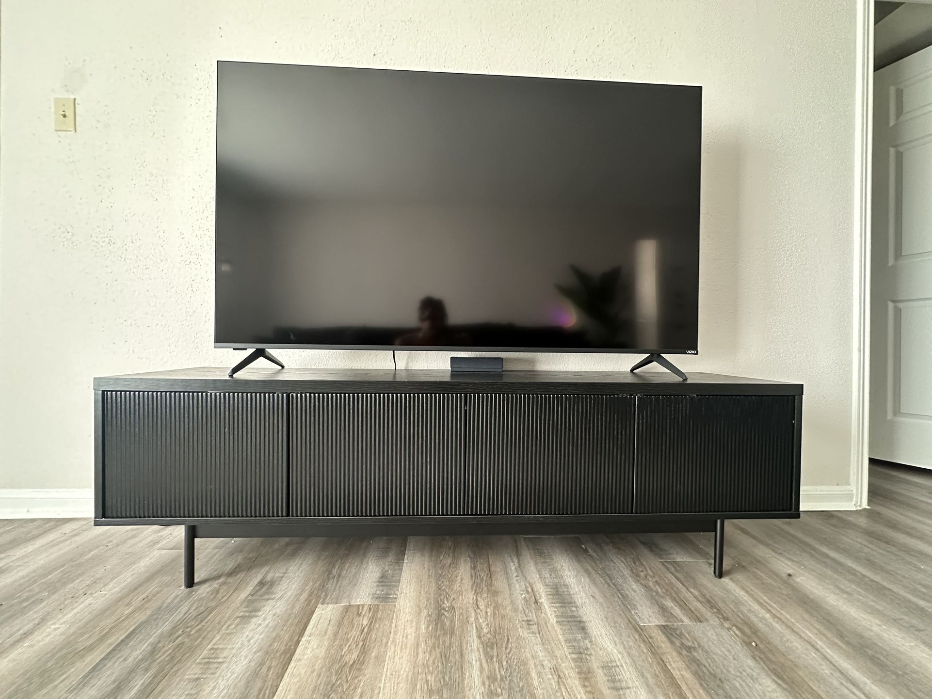 BLACK 70” TV STAND
