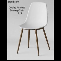 Brand New Project 62 ( Set Of 2 ) Copley Armless Dinning Chair White 