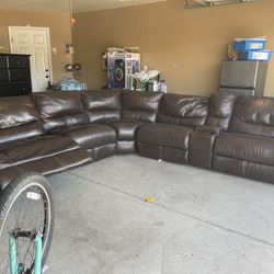 leather sectional 