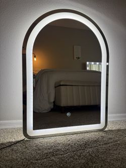 Arched Smart LED Mirror with Touch Sensor & 3 Color Modes