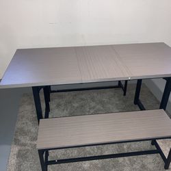  Tynaisha Extendable Rectangular Kitchen Dining Table Set (3 PCS