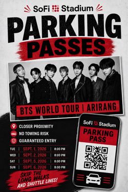 SoFi Stadium Parking Pass for BTS World Tour ‘Arirang’