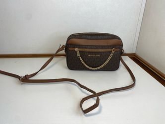 Michael Kors Jet Set Large Logo Crossbody Brown MK 35S1GTTC9B