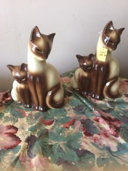 Antique cat lamps.