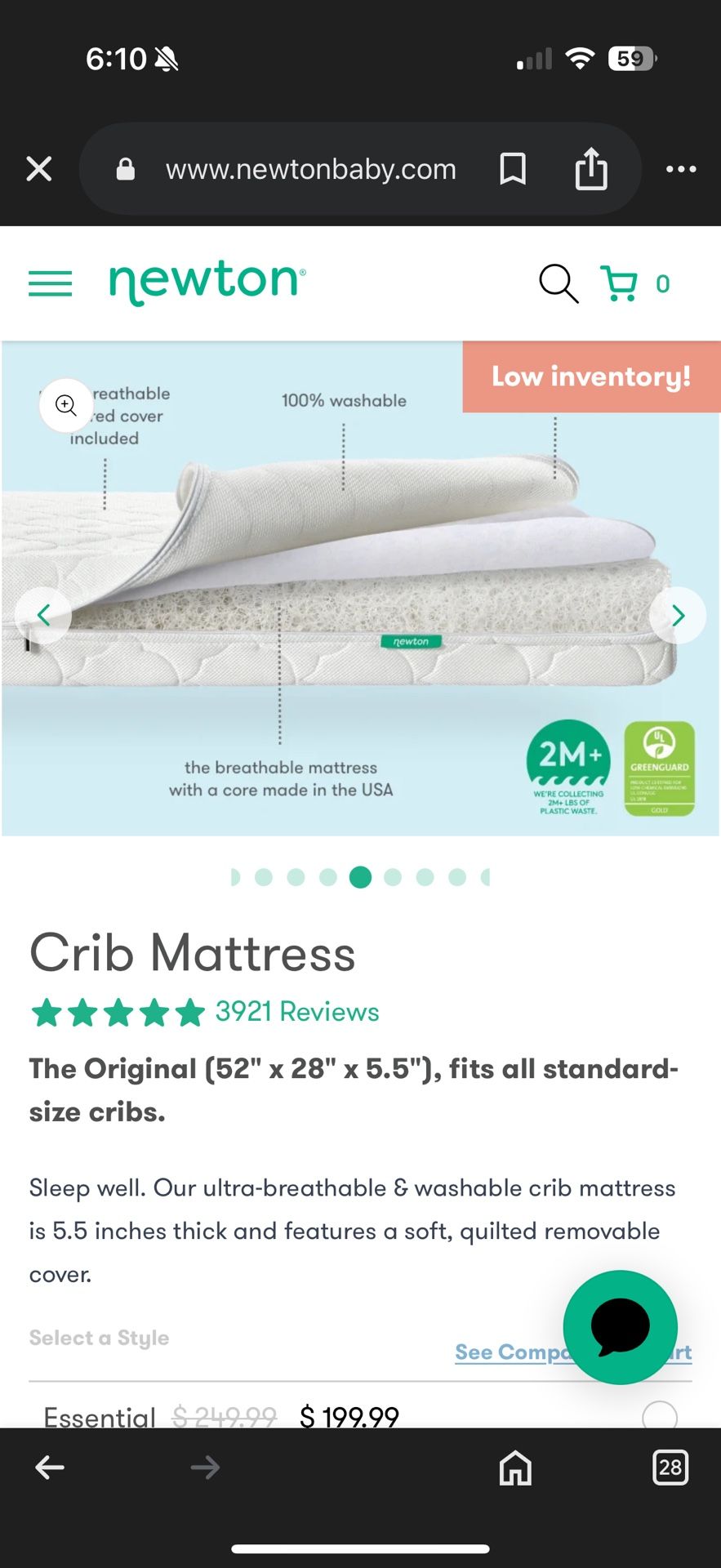 Newton Baby Breathable Crib Mattress