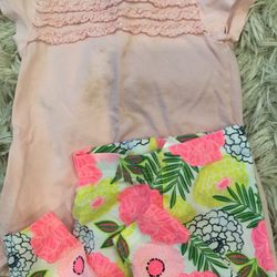 Carters Girl Outfit 2T Shirt Leggings