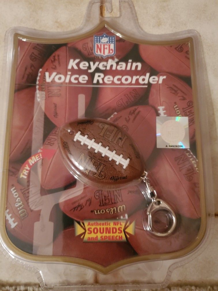 NEW NFL Keychain Voice Recorder.
Never been opened. Has official NFL License