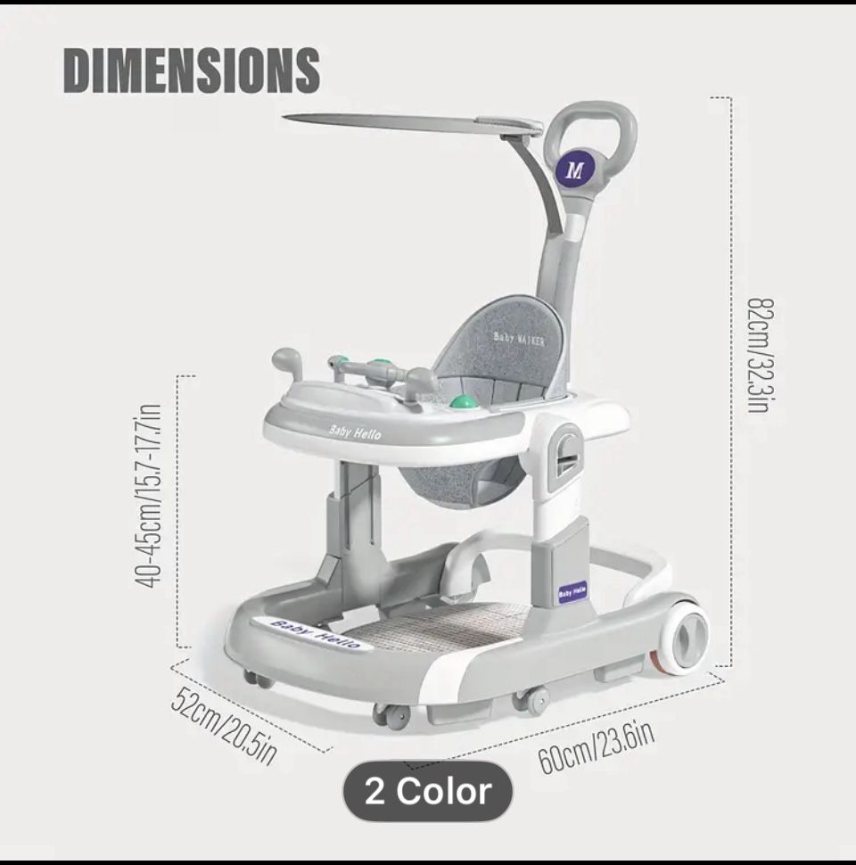 5-in-1 Baby Walker Color Black