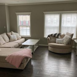  Sectional Sofa + Love Seat Set