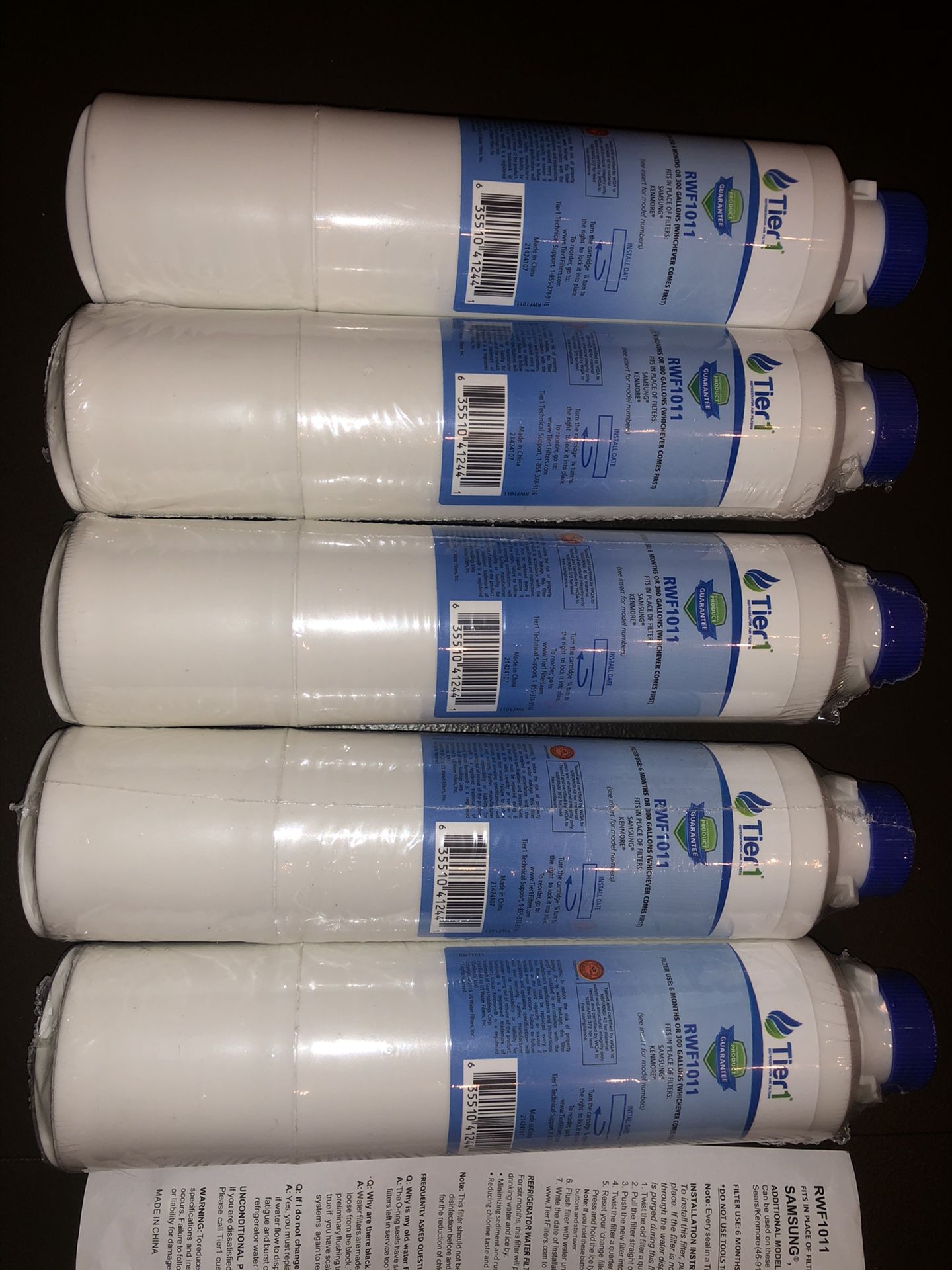 5 new Samsung or Kenmore water filters RWF1011