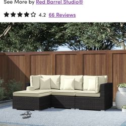 83” Wicker outdoor Patio Set