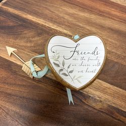 Friends Are Family Heart And Key Decor