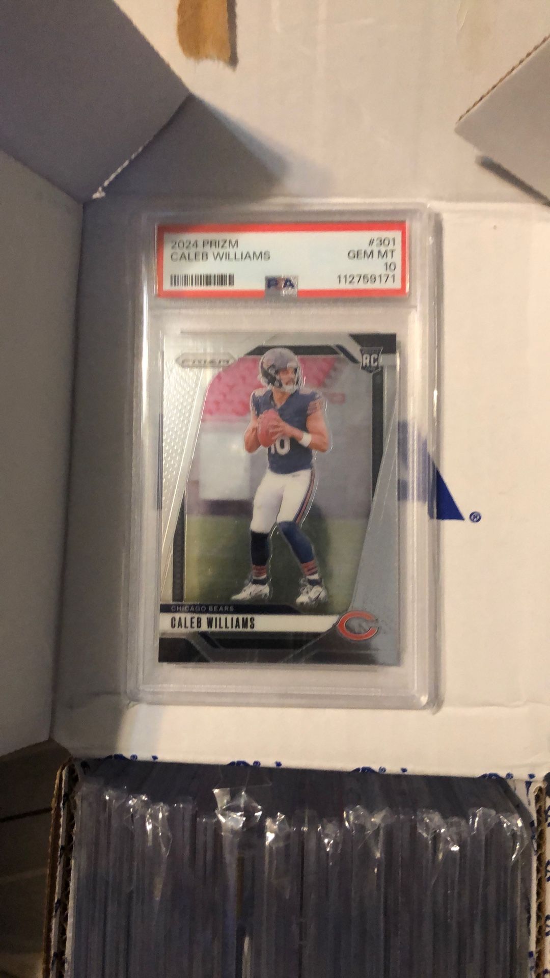 2024 PANINI PRIZM #301 CALEB WILLIAMS RC BEARS PSA 10