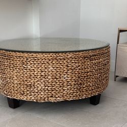 Wicker coffee table
