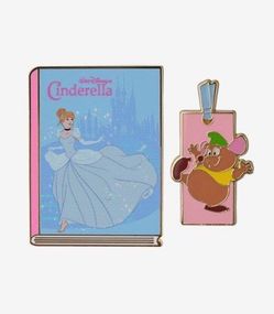 Disney Princess Cinderella Book & Bookmark Enamel Pin
