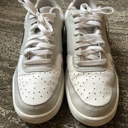 Nike Court Vision Low Gray Fog White Black Size 9.5